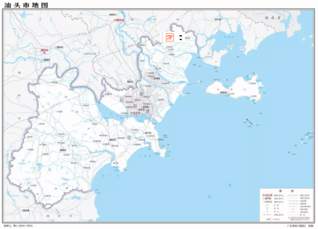 汕头市行政地图