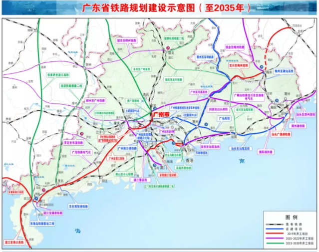 新建汕头至河源铁路通道示意图