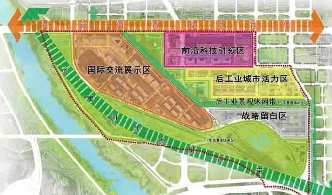 新首钢高端产业综合服务区南区控制性详细规划空间结构图