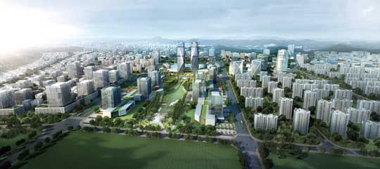 德清高新技术产业园的浙江欧诗漫珍珠生物产业园项目基地施工热情高涨