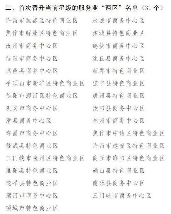 河南省政府通报2017年度产业集聚区和服务业“两区”考核评价情况
