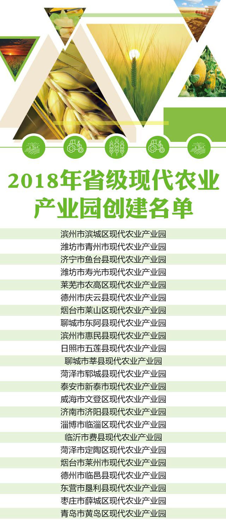 山东23家现代农业产业园区