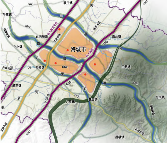 中心城区组团布局规划图 中心城区组团布局规划图