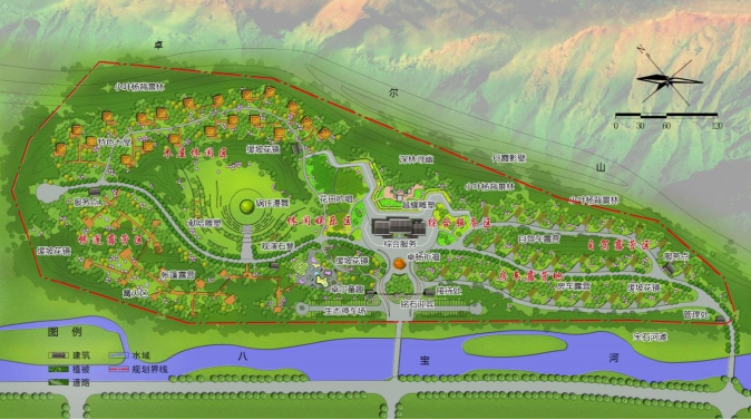 卓尔山风景区森林露营地总体平面图 卓尔山风景区森林露营地总体平面图