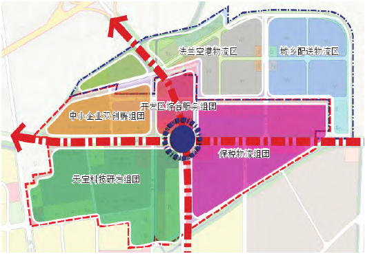 永旺现代物流产业园区建设空间结构图 永旺现代物流产业园区建设空间结构图