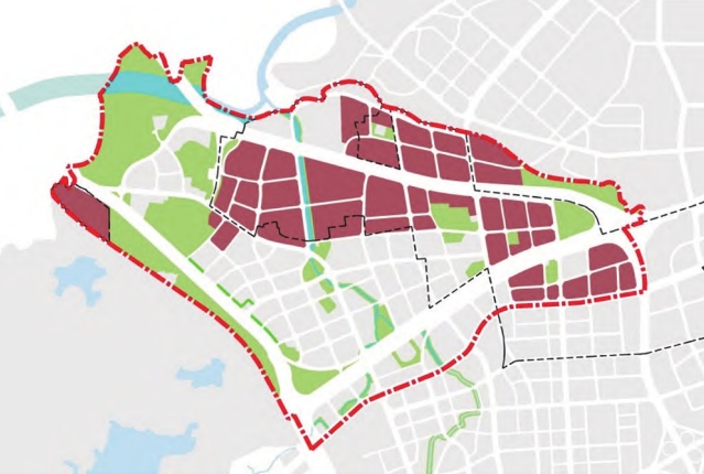 深圳市龙田片区产业用地空间布局示意图 深圳市龙田片区产业用地空间布局示意图