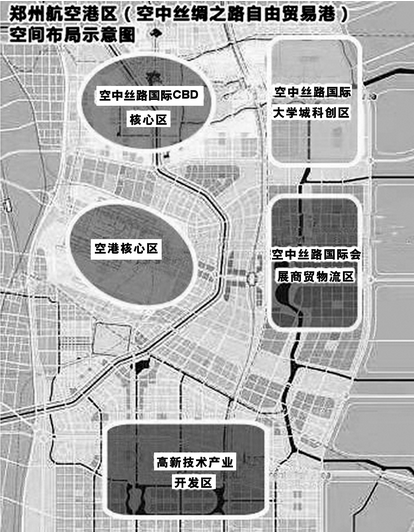 郑州航空港区空间布局示意图