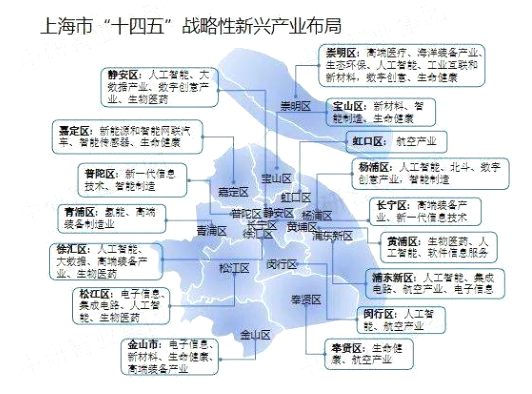 上海战略性新兴产业布局图 上海战略性新兴产业布局图