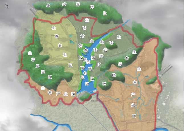 图1-b  朱家林田园综合体生态格局