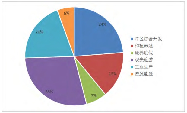 试点项目导入产业类型分布