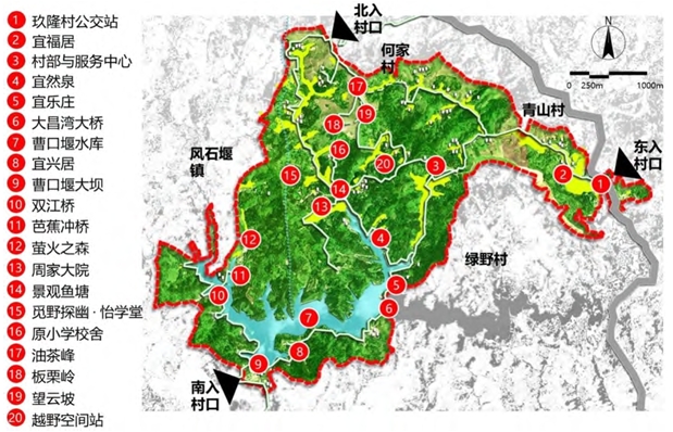 玖隆村总平面 玖隆村总平面