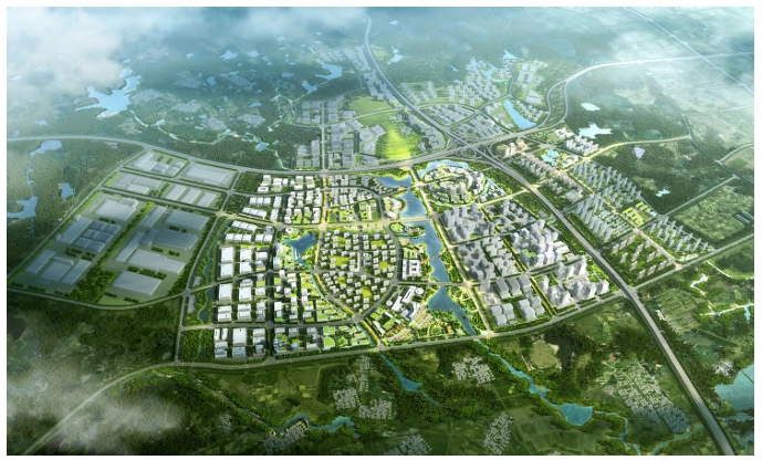 江苏软件园城市设计整体鸟瞰图 江苏软件园城市设计整体鸟瞰图